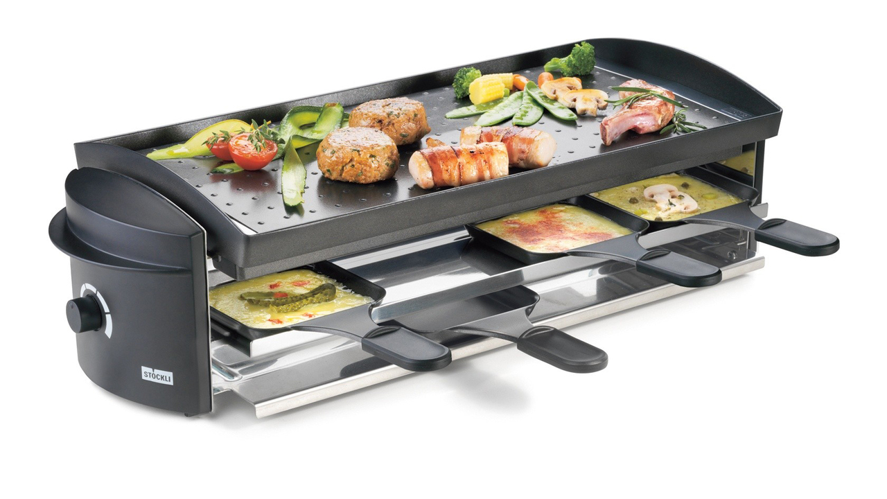 157302 Raclette Ofen Cheeseboard 8 Pfännchen