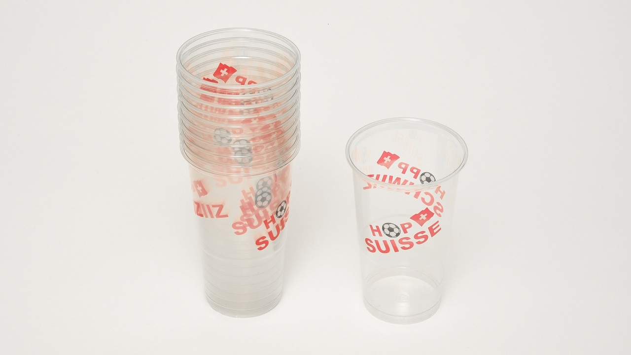200805 Trinkbecher PET 5 dl Hopp Schwiiz
200805 Gabelet en PET Hop Suisse 5 dl