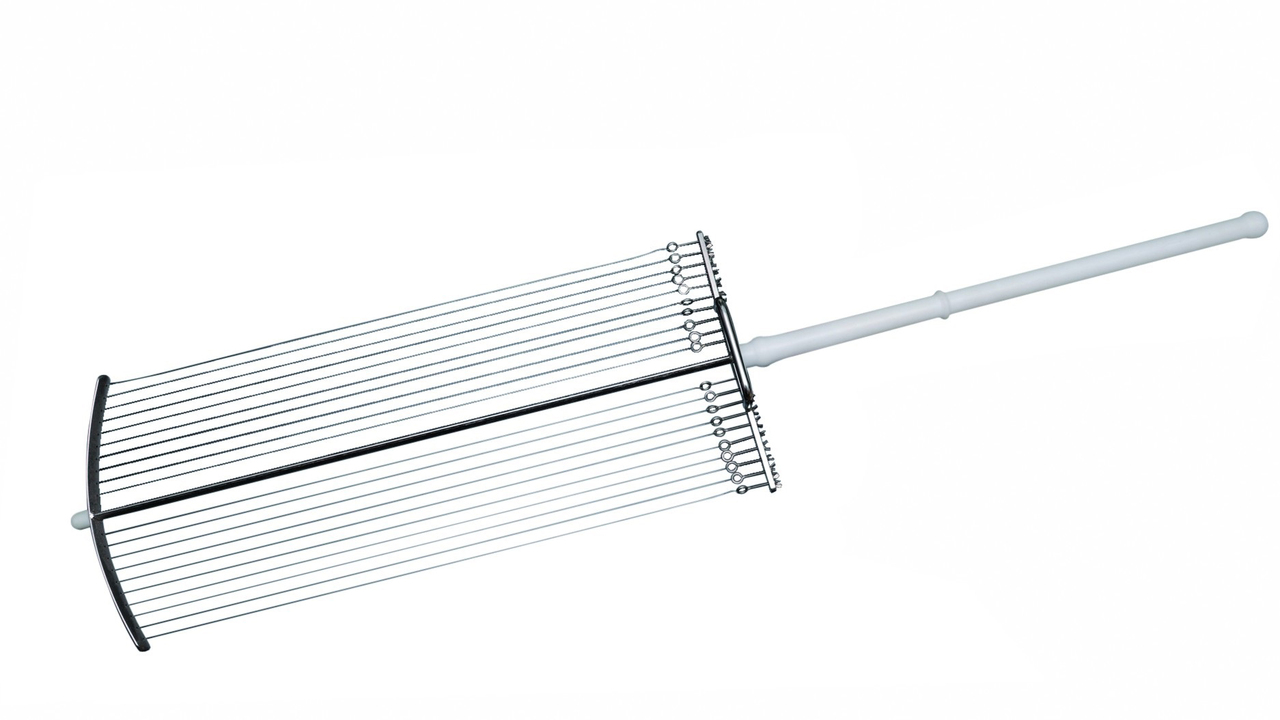 279121 Käseharfe 95 cm Kunststoff-Stiel
279121 Tranche-caillé inox 95 cm mache en mathière synthétique