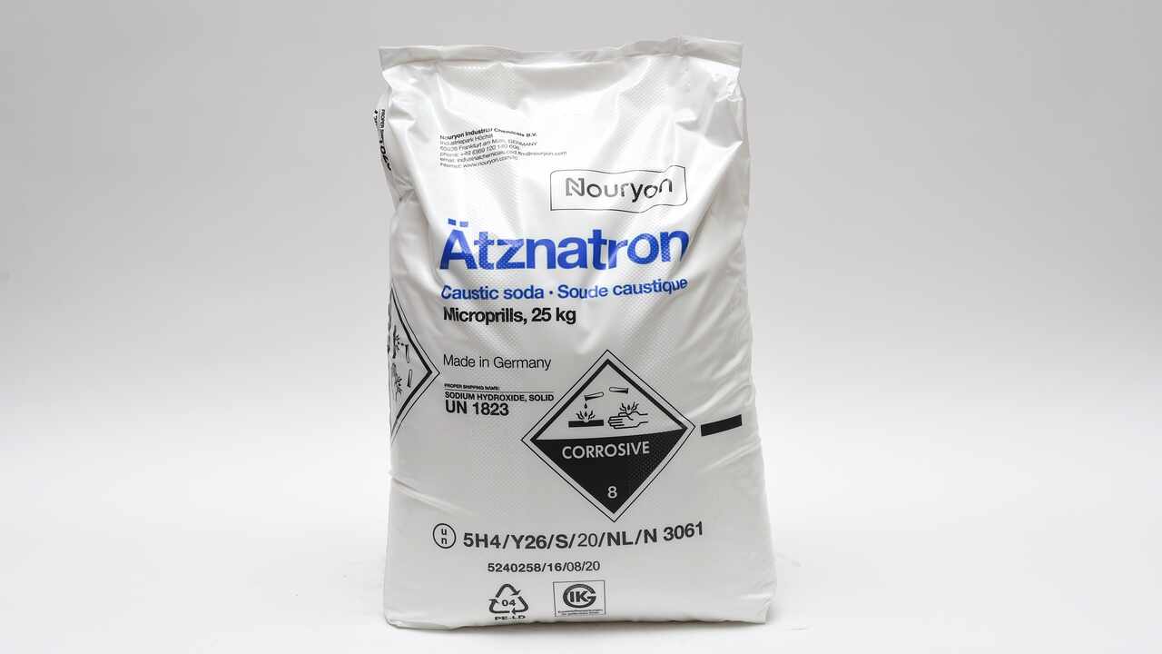 564012 Aetznatron-Perlen, 25 kg
564012 Alcalin soude caustique en perles, 25 kg