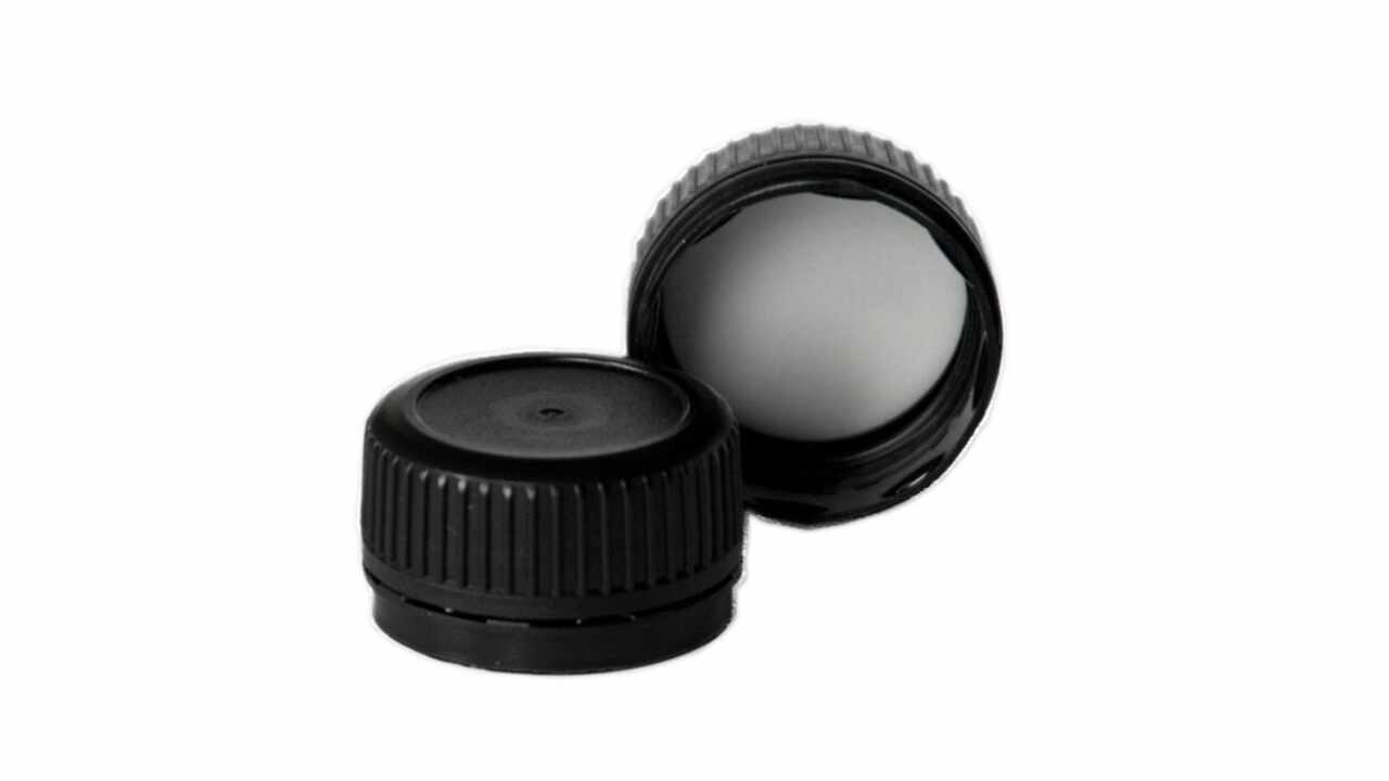 819023 Schraubdeckel Kunststoff PP, schwarz, Ø 31.5 mm
819023 Couvercle à vis en plastique PP, noir, Ø 31.5 mm