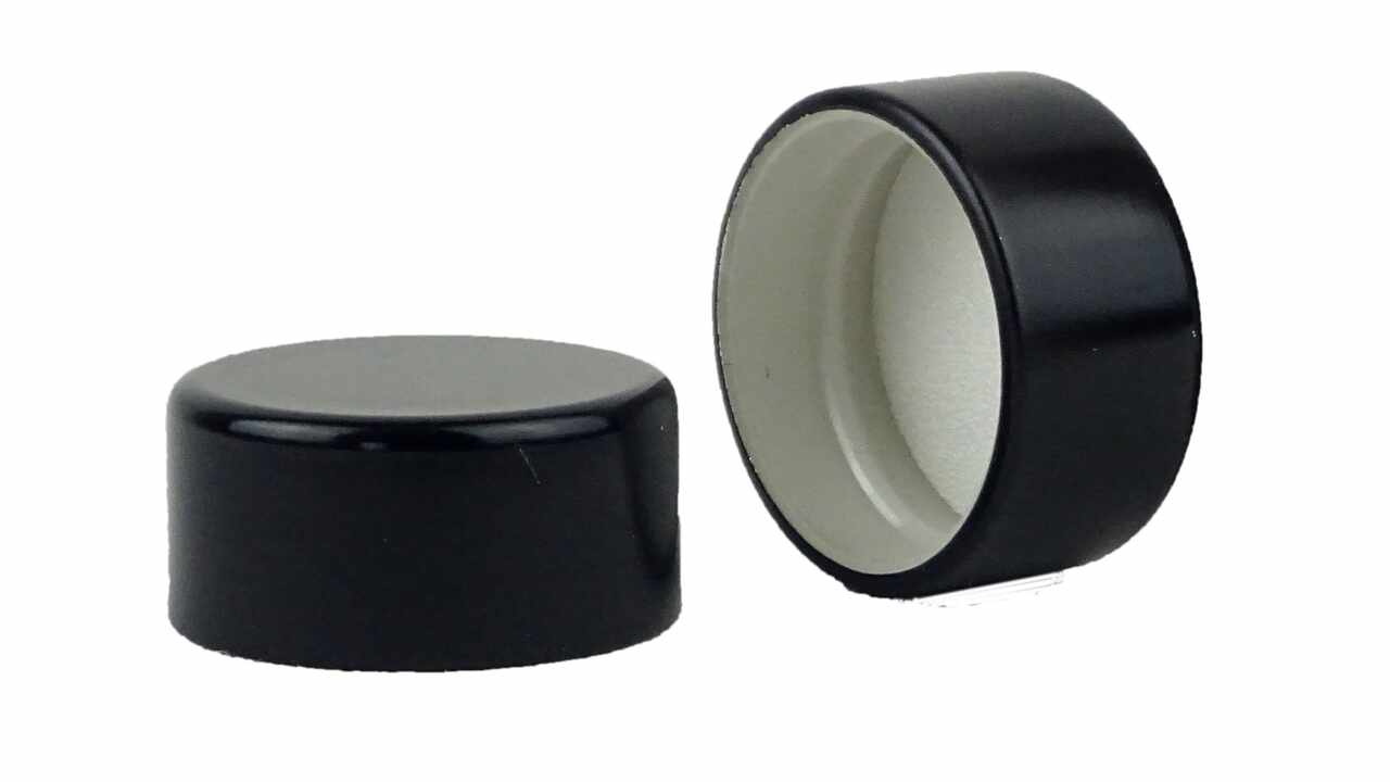 819040 Alu-Schraubdeckel GCMI schwarz, Ø 22 mm
