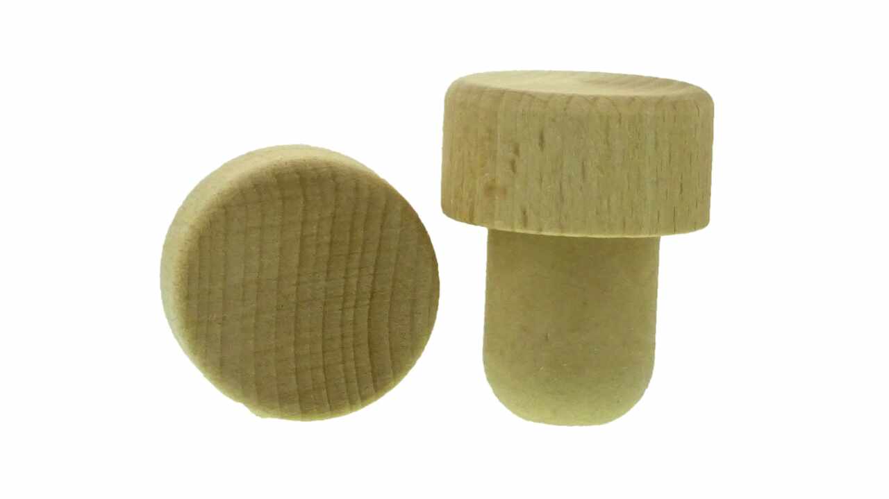 814101 Manche en bois avec bouchon en plastique Ø 18.5 mm