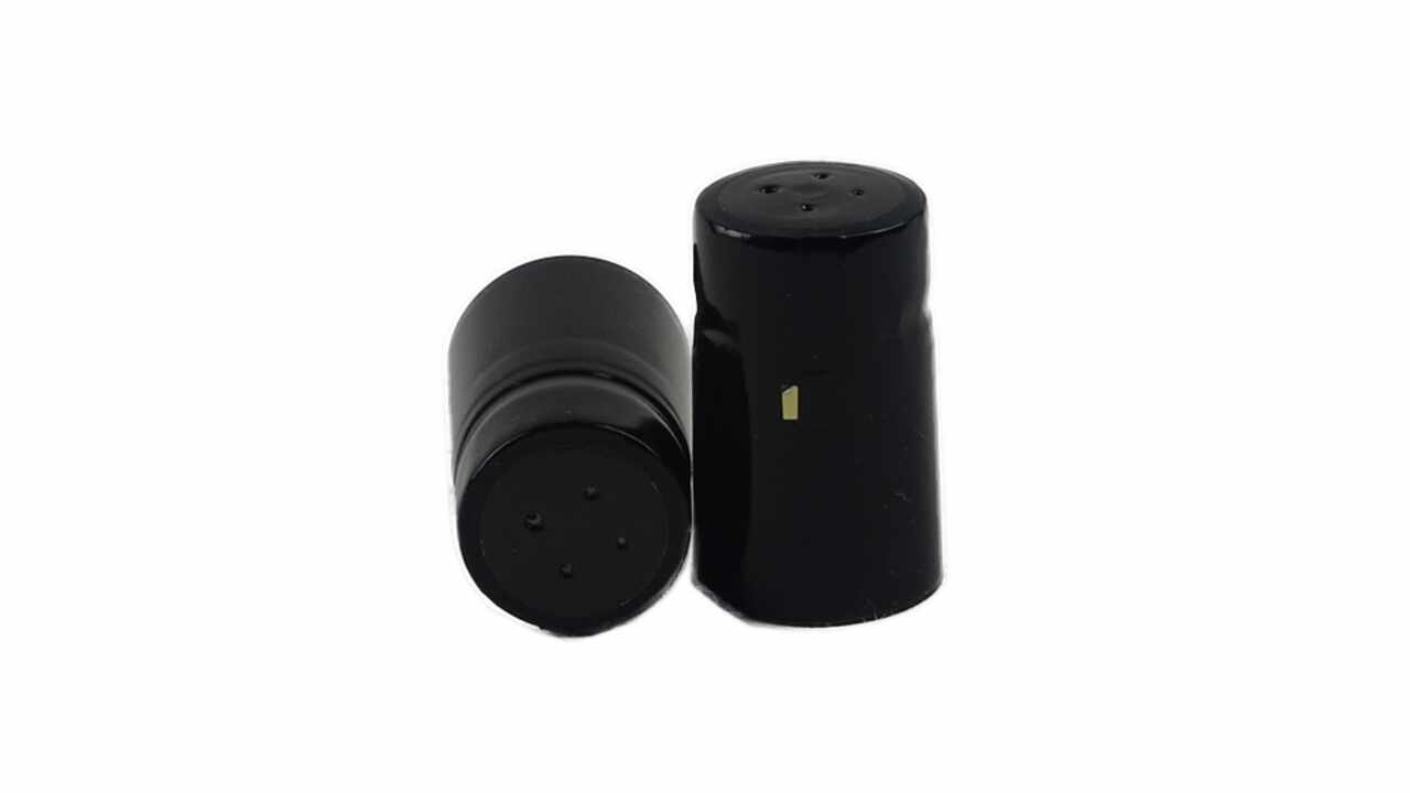 819101 Schrumpfkapseln schwarz, Ø 20 mm, horizontal
