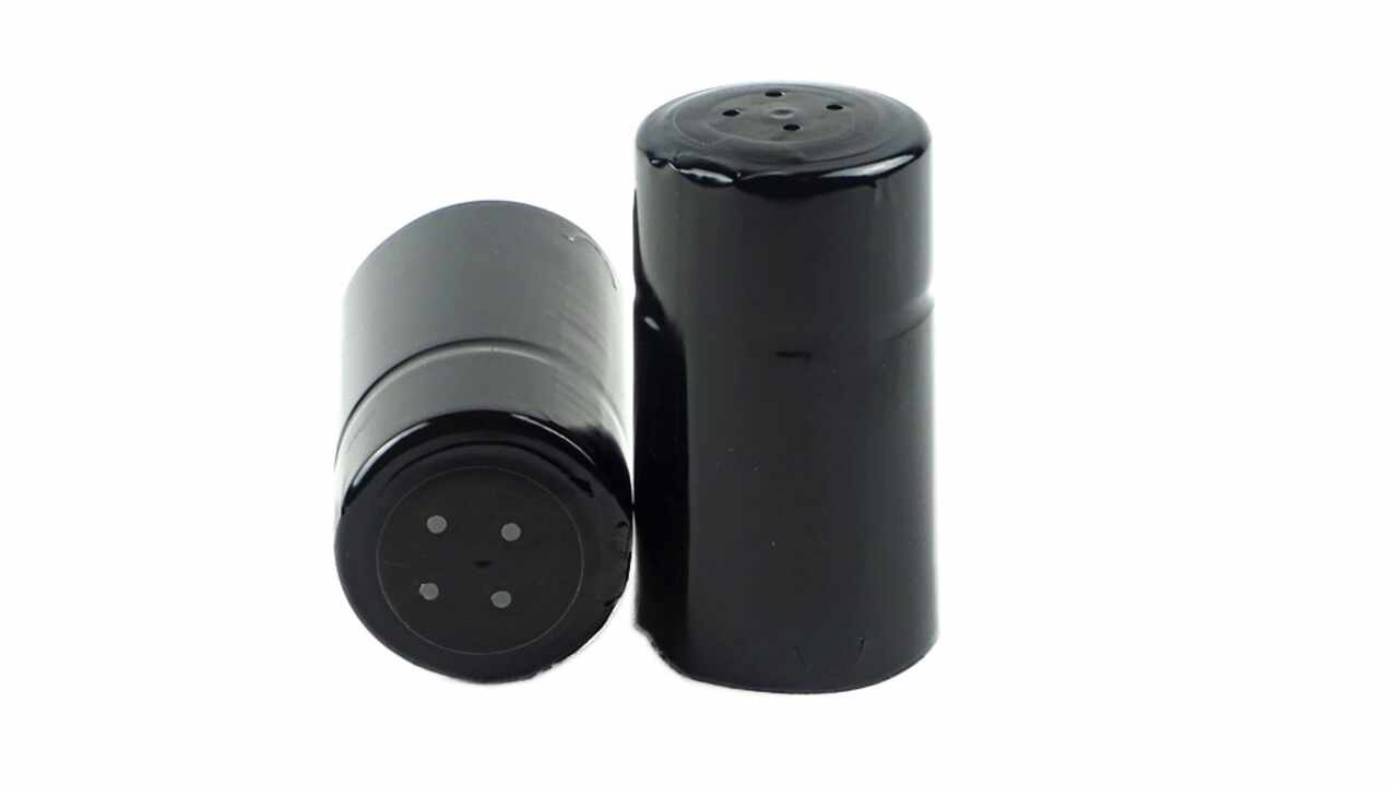 819107 Capsules thermo rétractables noir Ø 32,4 mm, horizontal