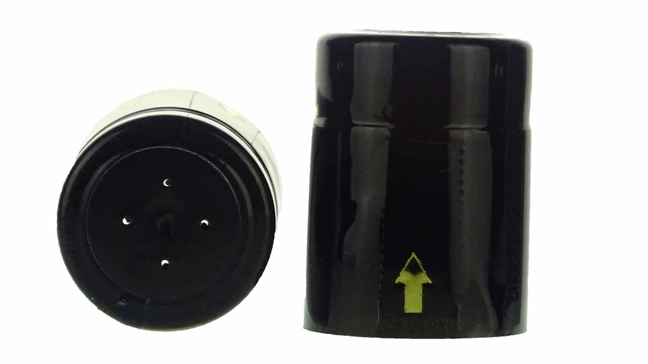 819120 Schrumpfkapseln schwarz, Ø 33 mm, vertikal