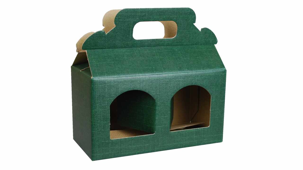 186532 Emballage carton set de 2, vert