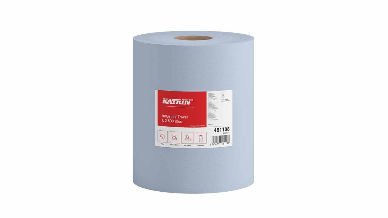 585815 Papierhandtuch-Rolle Katrin blau, 148 m, Breite 20 cm