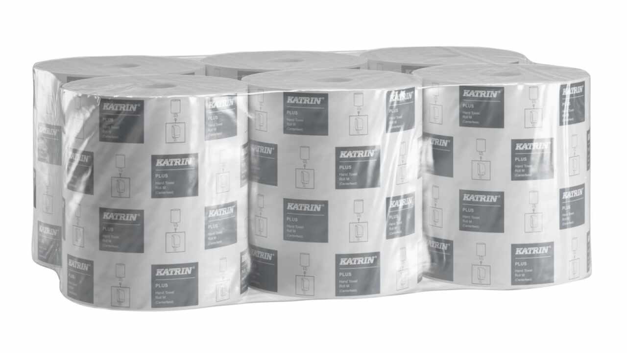 585812 Papierhandtuch-Rolle Katrin gross, 1-lagig, 300 m, Breite 20.5 cm, Pack à 6 Rollen