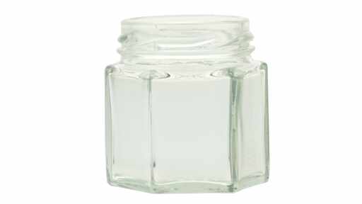 189210 Glas 6-eckig 45 ml, Ø 43 mm