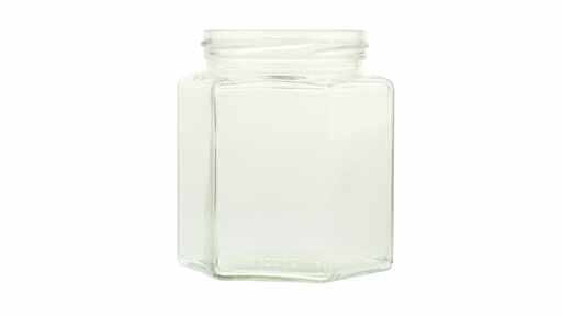 189214 Glas 6-eckig 390 ml, Ø 70 mm