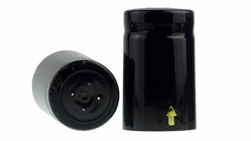 819123 Capsules thermo rétractables noir, Ø 34 mm, vertical