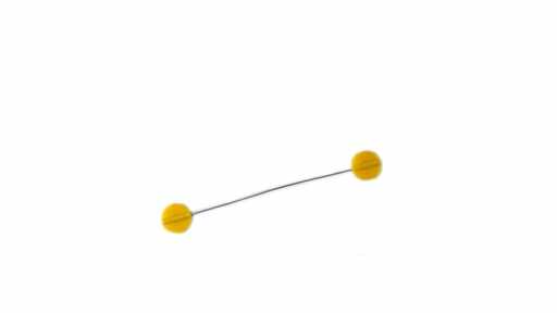 180429 Beutelverschlüsse gelb, 6 cm 