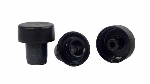 819046 Kunststoffkappe  mit Ausgiesser, schwarz, Ø 17.5 mm